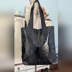 All Saints Black‎ Classic Canvas Tote Bag